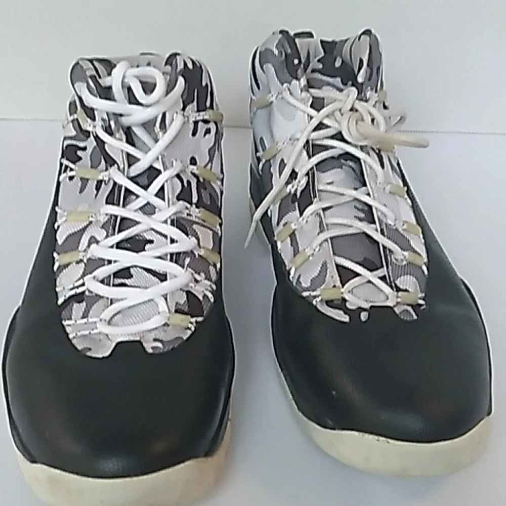 Jordan B'Mo Mens Basketball Shoes Black‎ Grey Camo Mid Top Sneakers 580590-004